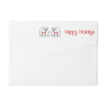 Scandinavian style deer red blue Christmas