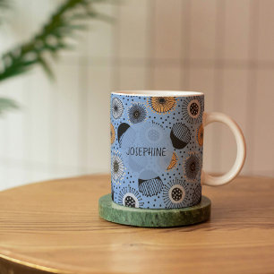 Scandinavian Style Floral Pattern Customised Coffee Mug