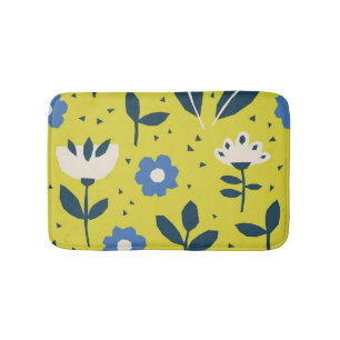 Scandinavian style, floral seamless pattern. bath mat