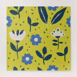 Scandinavian style, floral seamless pattern. jigsaw puzzle