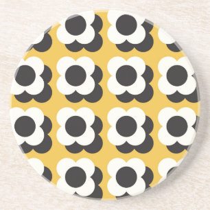 Scandinavian style, floral vintage pattern coaster