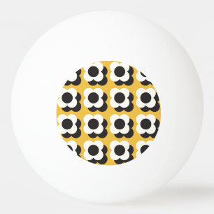 Scandinavian style, floral vintage pattern ping pong ball