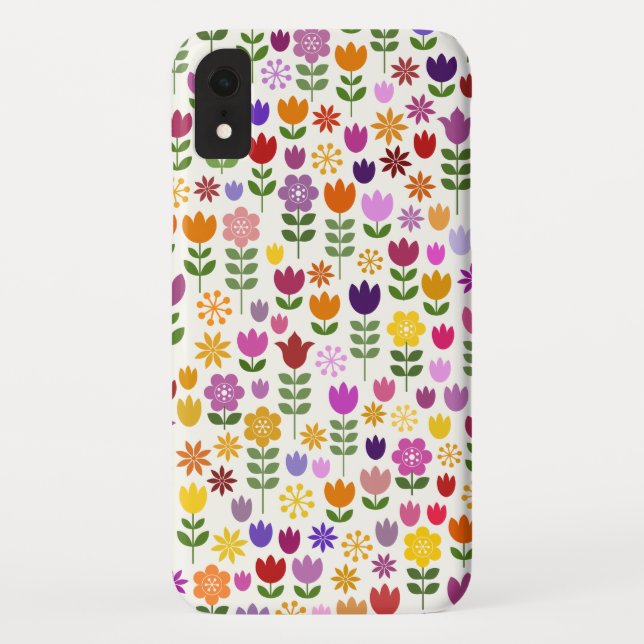 Scandinavian Style Flower Pattern Case-Mate iPhone Case (Back)