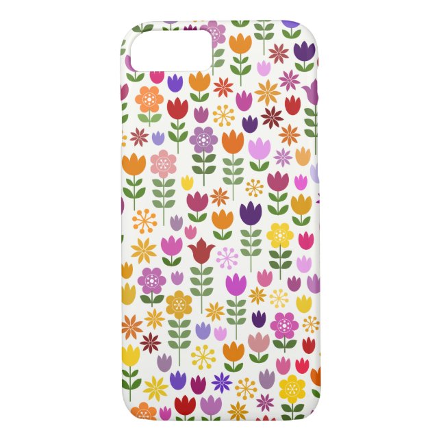 Scandinavian Style Flower Pattern Case-Mate iPhone Case (Back)