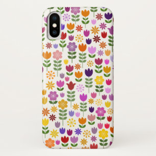 Scandinavian Style Flower Pattern iPhone X Case