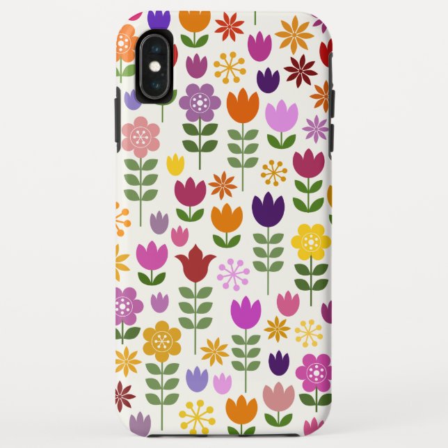 Scandinavian Style Flowers Big Pattern Case-Mate iPhone Case (Back)