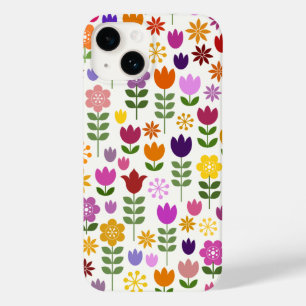 Scandinavian Style Flowers Big Pattern Case-Mate iPhone 14 Case