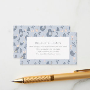 Scandinavian Style Folk Art Books for Baby Enclosure Card