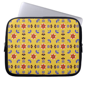 Scandinavian Style Geometric Floral Pattern Laptop Sleeve