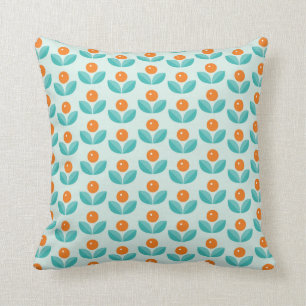 Scandinavian Style Geometric Orange Pattern Cushion