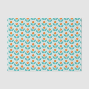 Scandinavian Style Geometric Orange Pattern Tissue Paper
