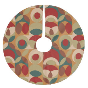 Scandinavian Style Geometry Minimal Artwork Brushed Polyester Tree Skirt