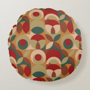 Scandinavian Style Geometry Minimal Artwork Round Cushion