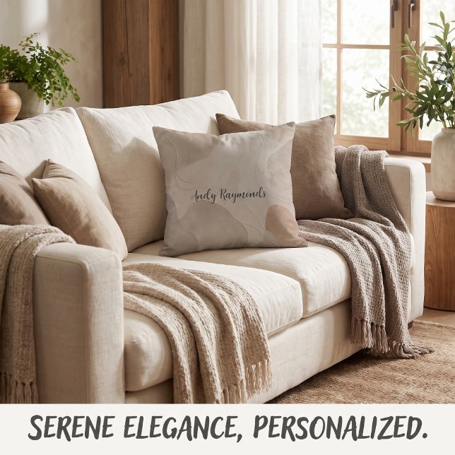 Scandinavian style  home decor neutral abstract cushion (Creator Uploaded)