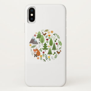 Scandinavian Style Illustrations Circle iPhone X Case