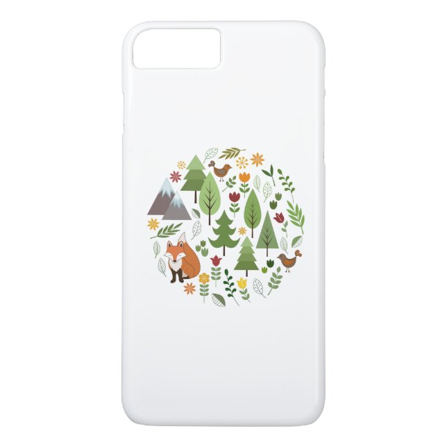 Scandinavian Style Illustrations Circle Case-Mate iPhone Case (Back)
