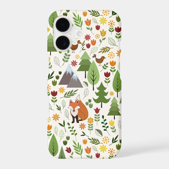 Scandinavian Style Illustrations on Cream Pattern (Back)