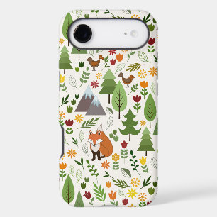 Scandinavian Style Illustrations on Cream Pattern