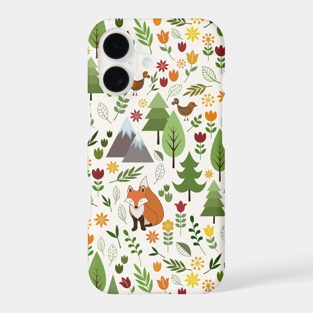 Scandinavian Style Illustrations on Cream Pattern (Back)