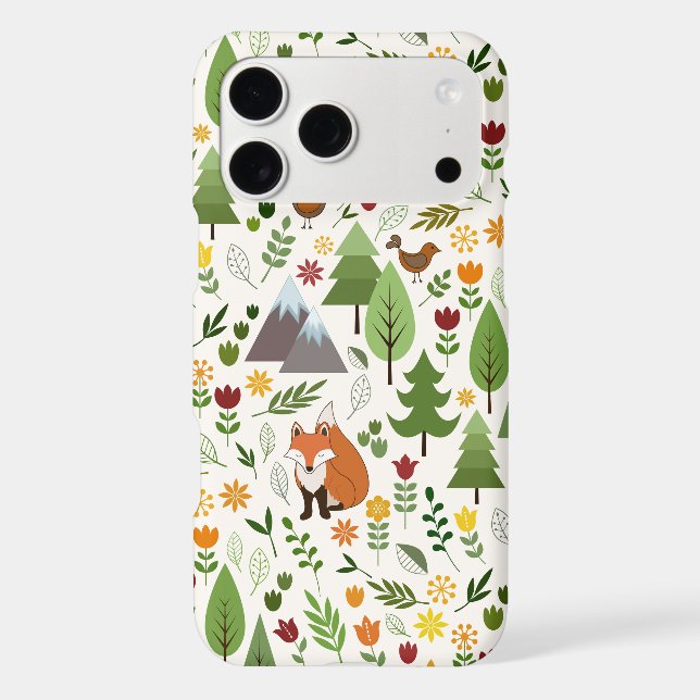 Scandinavian Style Illustrations on Cream Pattern (Back)