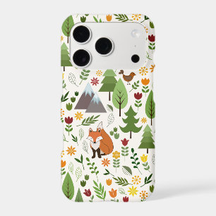 Scandinavian Style Illustrations on Cream Pattern