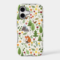 Scandinavian Style Illustrations on Cream Pattern