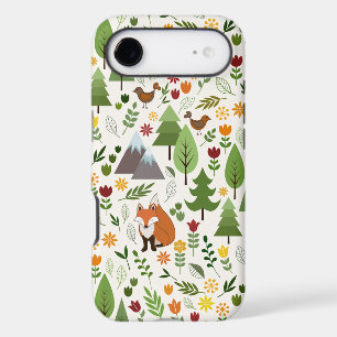 Scandinavian Style Illustrations on Cream Pattern