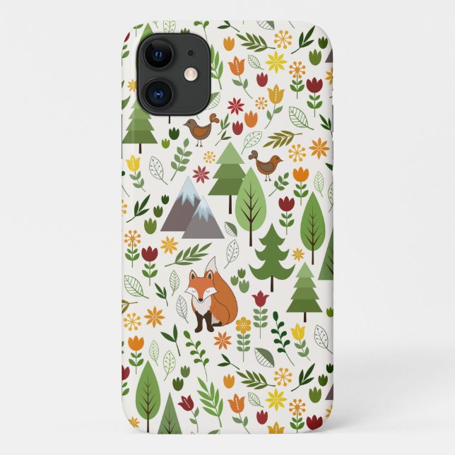Scandinavian Style Illustrations on Cream Pattern Case-Mate iPhone Case (Back)