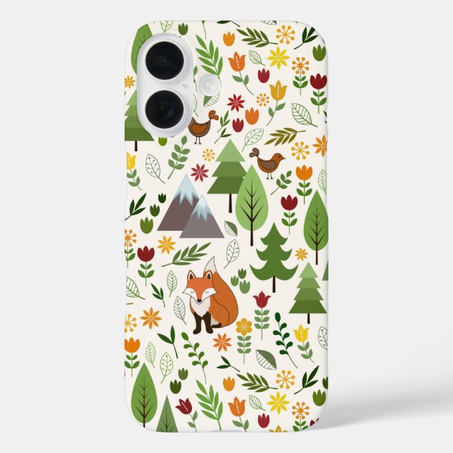 Scandinavian Style Illustrations on Cream Pattern Case-Mate iPhone Case (Back)