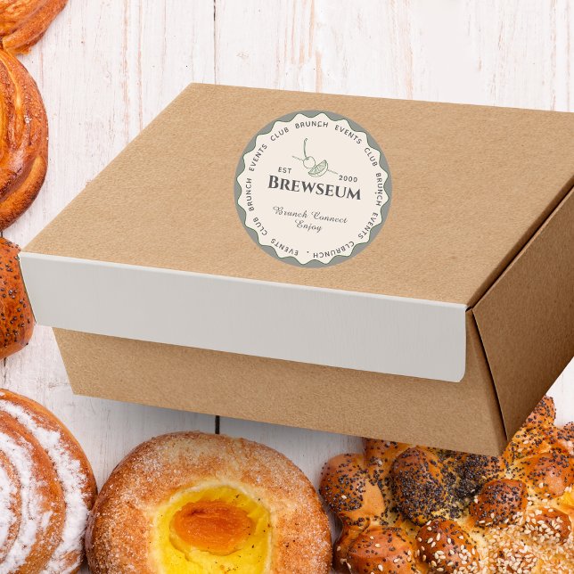 Scandinavian Style Minimal Café Resto Logo Sticker (Creator Uploaded)