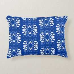 Scandinavian Style Modern Blue White Fair Design Decorative Cushion