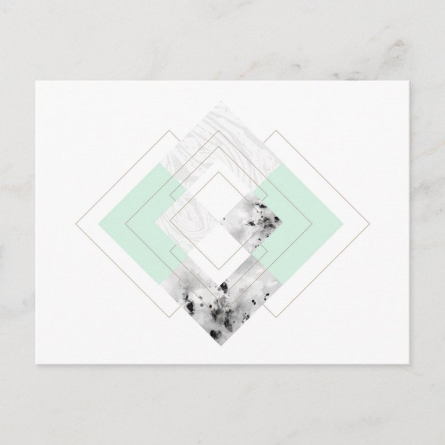 Scandinavian Style Outlined Design Postcard (Front)