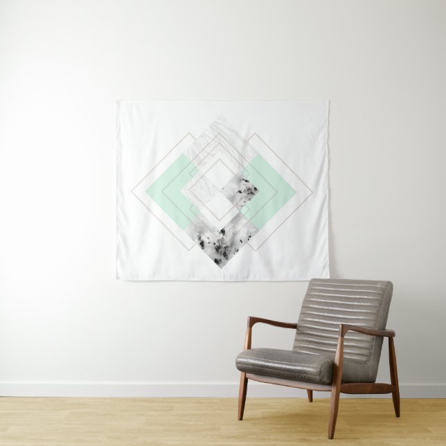 Scandinavian Style Outlined Design Tapestry (In Situ (Horizontal))