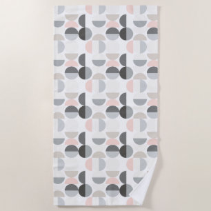 Scandinavian Style Semi-Circle Pattern Beach Towel
