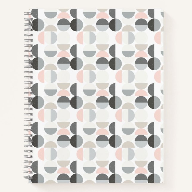 Scandinavian Style Semi-Circle Pattern Notebook (Front)