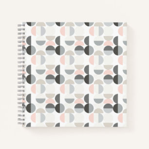 Scandinavian Style Semi-Circle Pattern Notebook