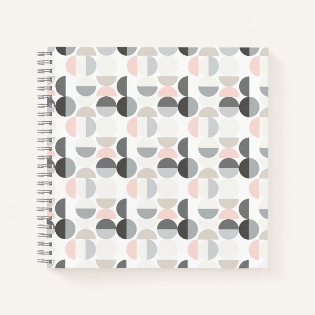 Scandinavian Style Semi-Circle Pattern Notebook (Front)