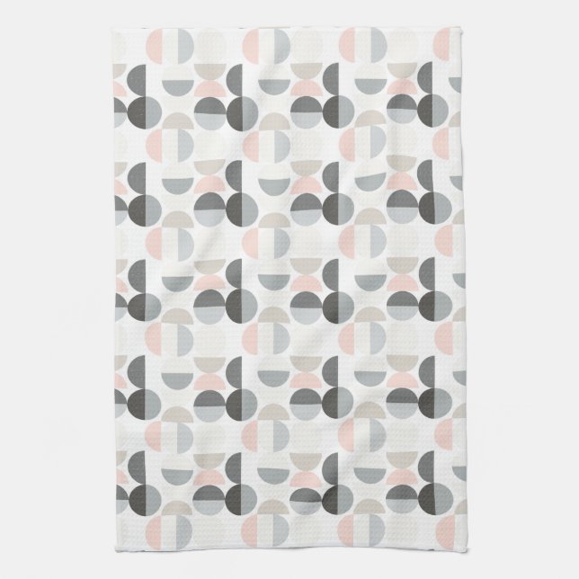 Scandinavian Style Semi-Circle Pattern Tea Towel (Vertical)