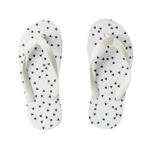 Scandinavian Style Triangle Pattern Kid's Flip Flops