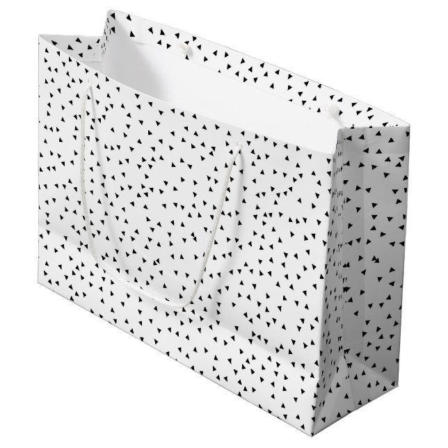 Scandinavian Style Triangle Pattern Large Gift Bag (Front Angled)