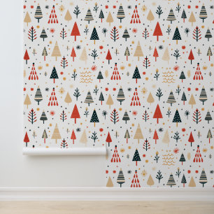 Scandinavian Swedish Christmas trees  Wallpaper