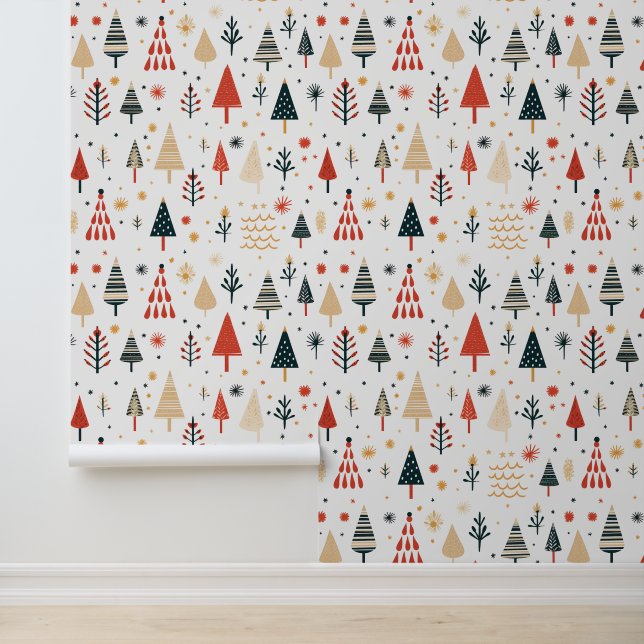 Scandinavian Swedish Christmas trees  Wallpaper (Application)