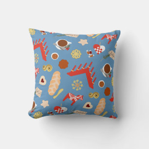 Scandinavian/Swedish Jul Christmas pastries design Cushion