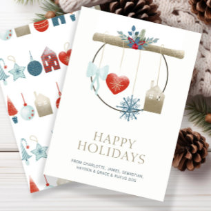 Scandinavian Themed Christmas Personalised Holiday Card
