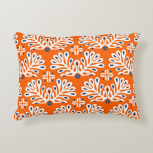 Scandinavian Tradition: Ethnic Floral Mosaic. Decorative Cushion