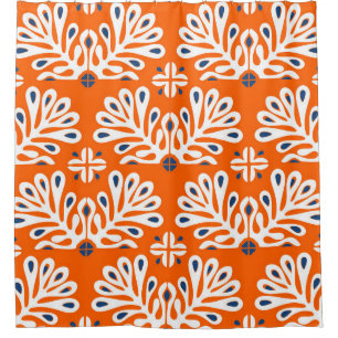 Scandinavian Tradition: Ethnic Floral Mosaic. Shower Curtain