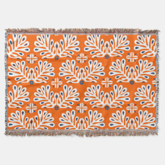 Scandinavian Tradition: Ethnic Floral Mosaic. Throw Blanket