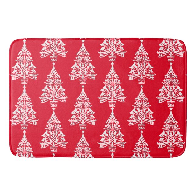 Scandinavian Traditional Christmas Decorations Bath Mat (Front)