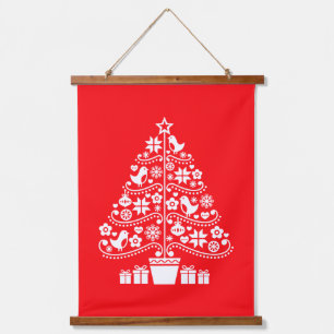 Scandinavian Traditional Christmas Decorations Hanging Tapestry