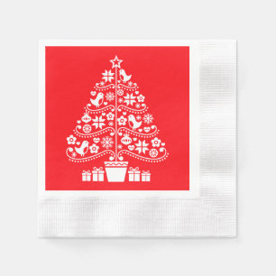 Scandinavian Traditional Christmas Decorations Napkin